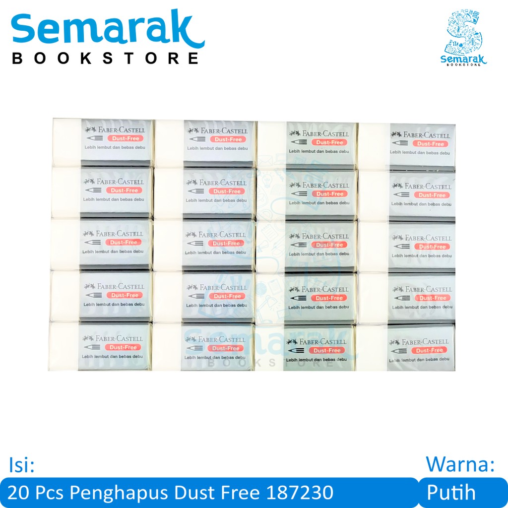 

Faber Castell Dust Free Eraser 187230 Penghapus Kecil - Putih [20 Pcs]