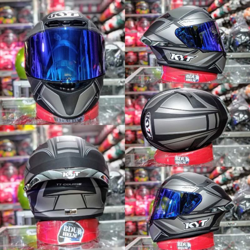 VISOR KACA HELM KYT TTCOURSE | IRIDIUM | VISOR CUSTOM TT COURSE MURAH