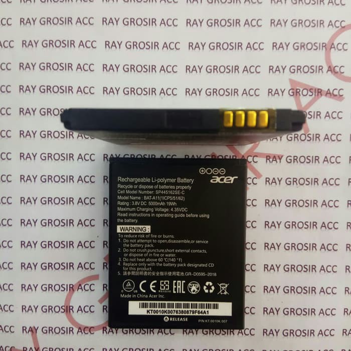 Baterai Original Double Power acer Liquid BAT-A11 Z330 , Z410 , Z320