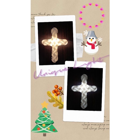 Lampion Tidur  Kado natal unik / kado ultah unik  Lampu Lampion karakter Salib Gantung
