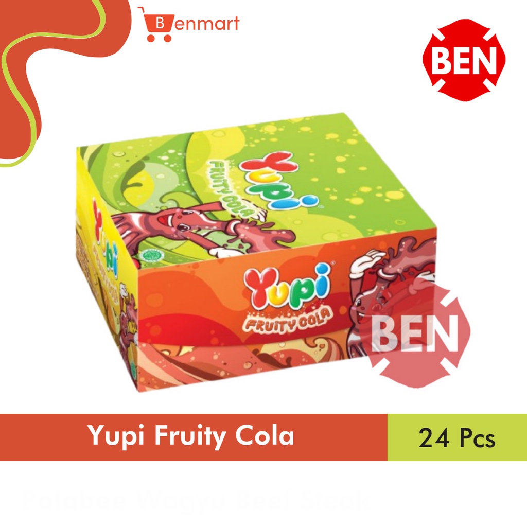 

Yupi Fruity Cola 1 Pak Box Dus 24 Pcs - Jelly Coca