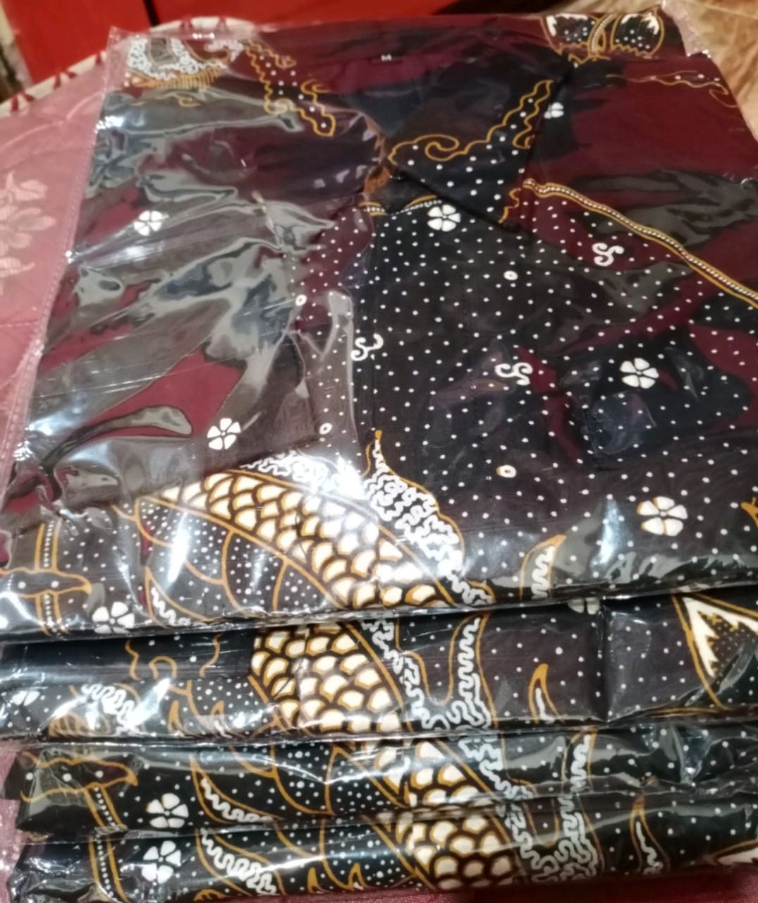 Kemeja Batik Pria Lengan Panjang Size M L Xl Xxl  Bswart Batik Hrb026 Kenongo Hem Panjang Pad