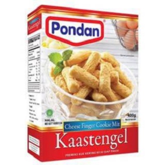 

PONDAN KAASTENGEL 400 GR-PREMIX KASTANGEL-CHEESE FINGER COOKIE FLOUR MIX-PREMIK KASTENGEL