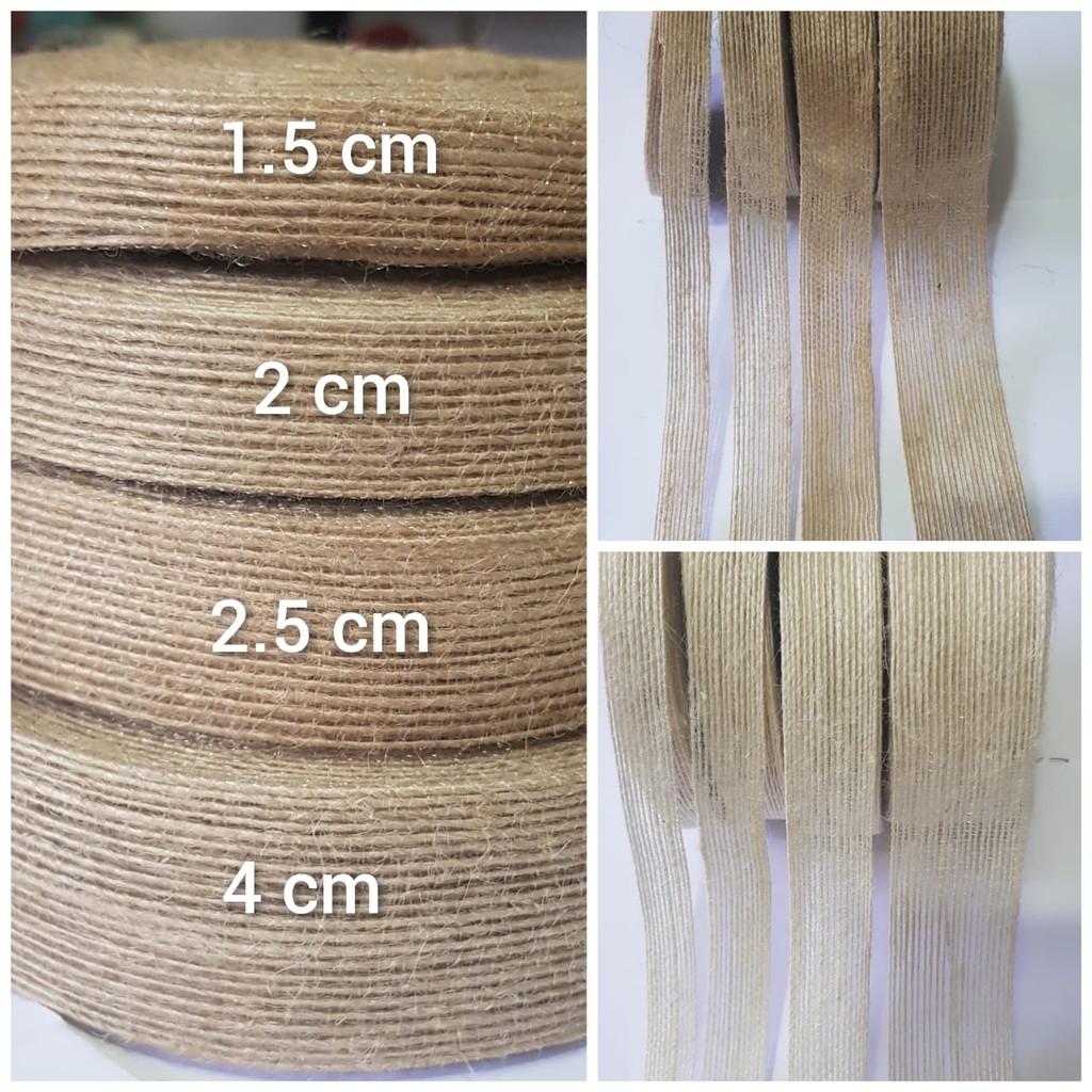 1 ROLL (20YARD/ 18 METER) -  PITA GONI COKLAT & PUTIH