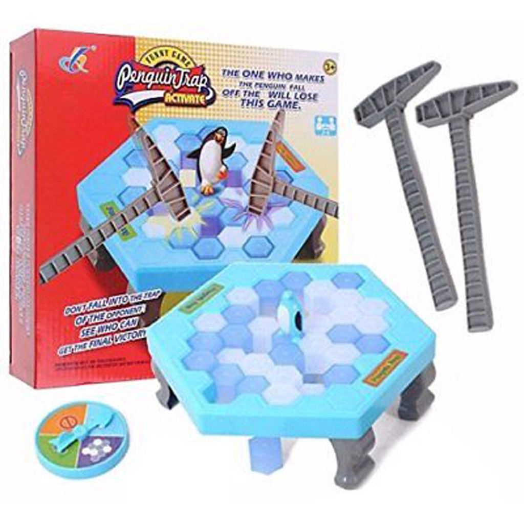 New Save the Penguin Ice Kids Puzzle Game Break Ice Block Hammer Trap Party Toy