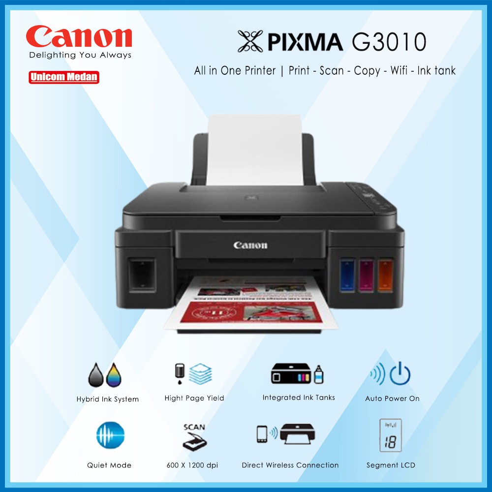 Printer Canon PIXMA G3010 G 3010 Print Scan Copy WiFi Ink Tank