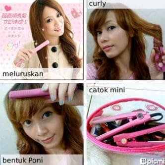 Catok Rambut haidi / Catokan Mini Haidi Pelurus Pengeriting Curly