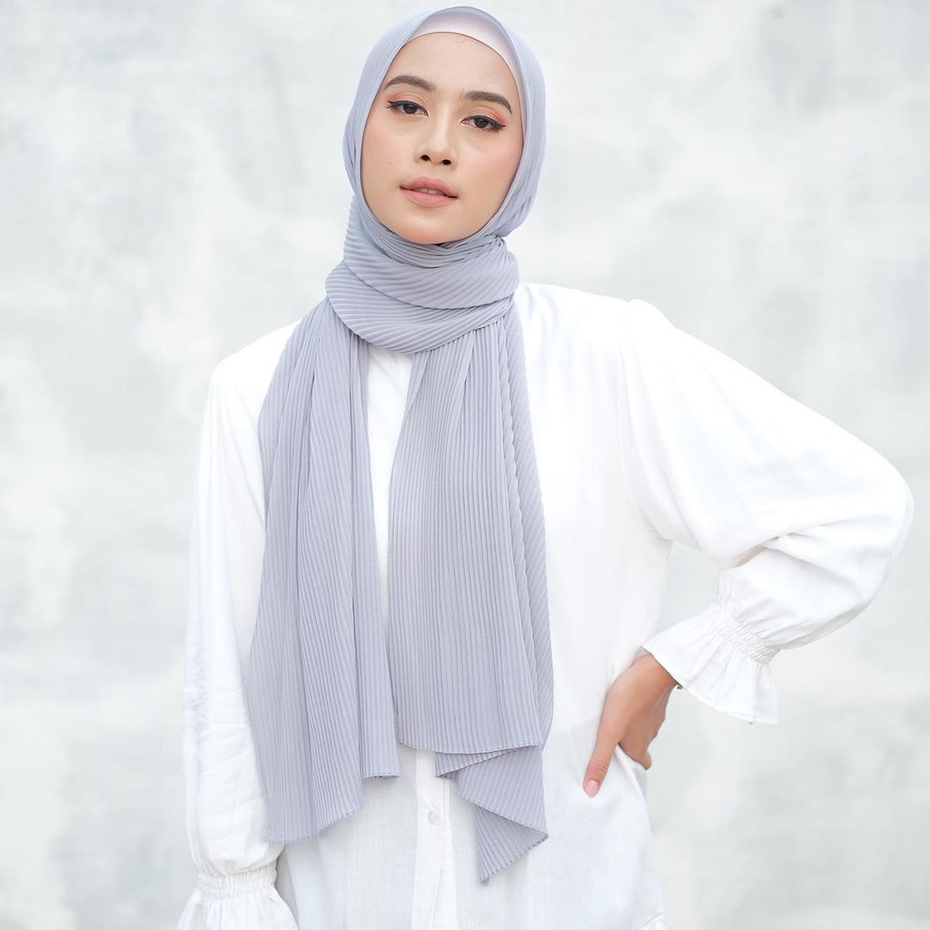 𝗖𝗮𝗿𝗲.𝗶𝗻 Pashmina Plisket Lidi Full Tanpa Garis Tengah 180x75 Ceruty Babydoll Premium QUALITY