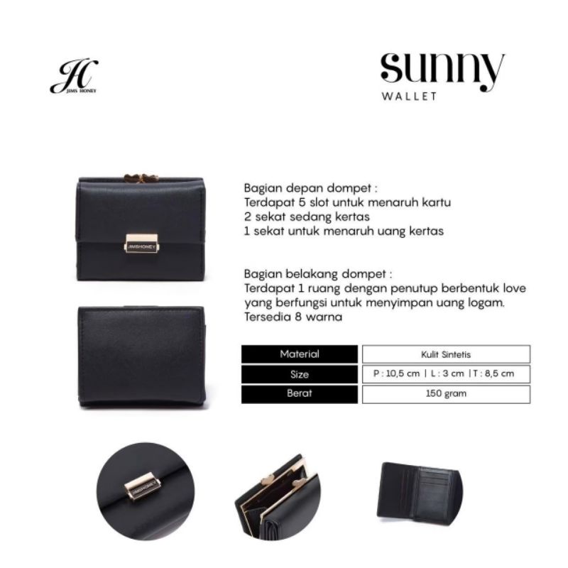 Jimshoney Sunny Wallet dompet cewek wanita dompet kecil mini dompet lipat impor branded promo murah 