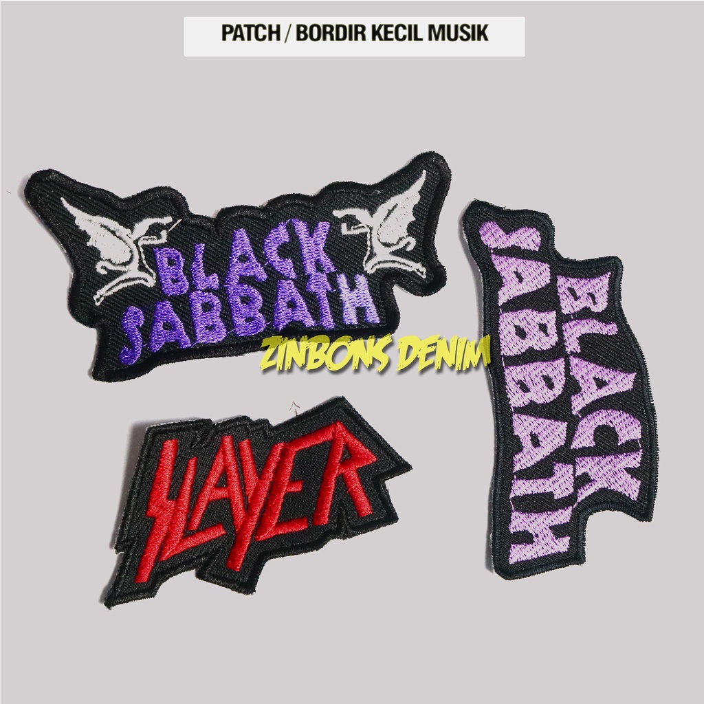 PATCH BORDIR EMBLEM SLAYER AKSESORIS JAKET ROMPI DENIM HOODIE