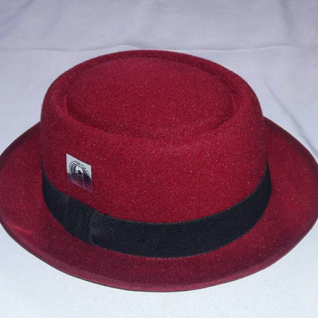 Topi Pie hat topi bulat porkpie fedora hat