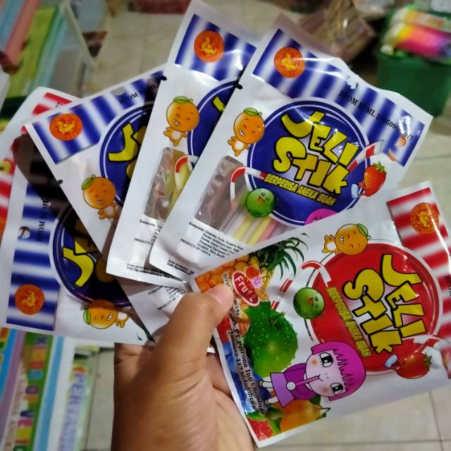 

Permen jelly stik pendek aneka rasa