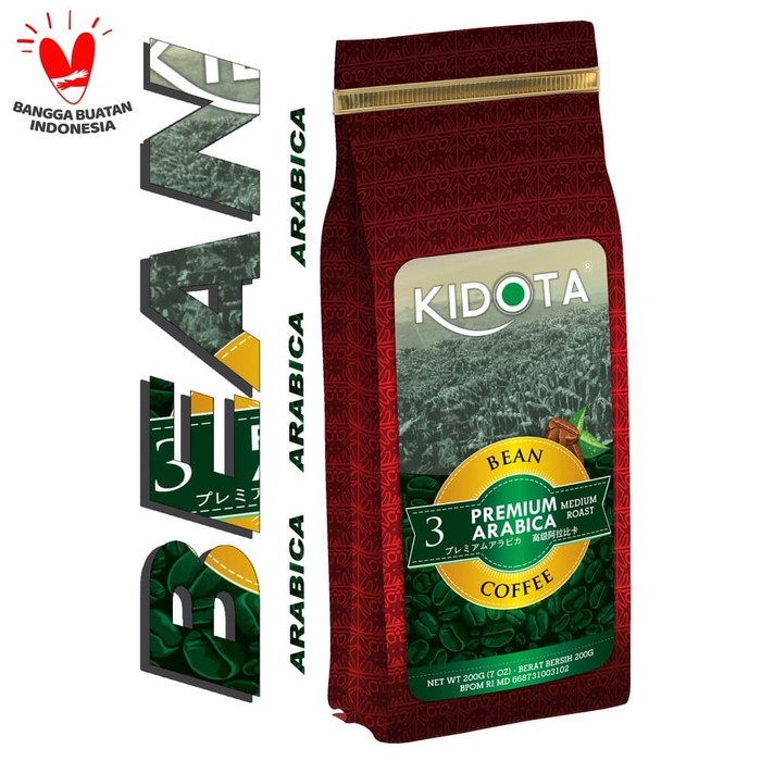

kopi-biji- kopi kidota premium arabica 200 gram bean (kopi biji) -biji-kopi.