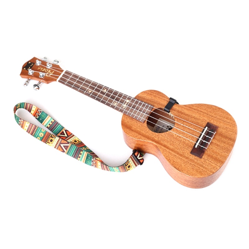 Sun Strap Bahu Ukulele Model Clip On Adjustable Motif Etnik Untuk Anak