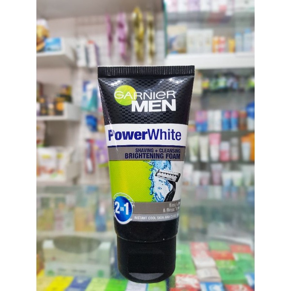 Garnier Men Power Shaving + Cleanser Brightening Foam 50 ml / Sabun Wajah / Sabun Wajah Garnier Men