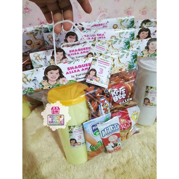 Paket Snack Hangtag / Bingkisan Ulang Tahun Anak / Snack Ultah Murah / Tumblr Souvenir / Souvenir Ultah Tumblr