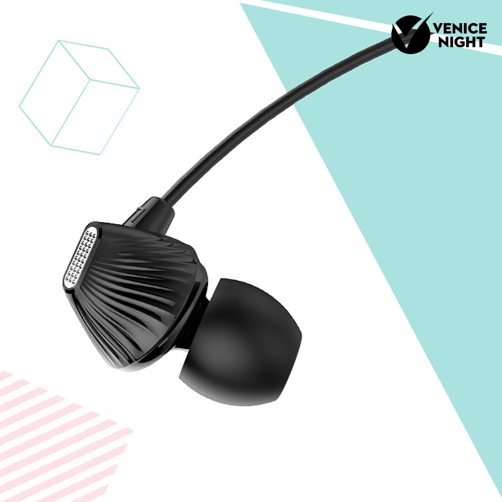 (VNEP) (Berkabel) Earphone In Ear HiFi Bass Dual Moving Coil Dengan Kabel Jack 3.5mm