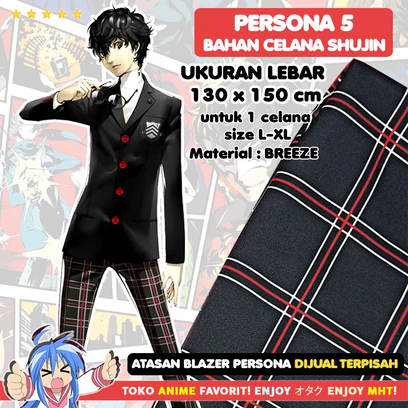 Bahan Kain Celana Anime Persona 5 Shujin Academy
