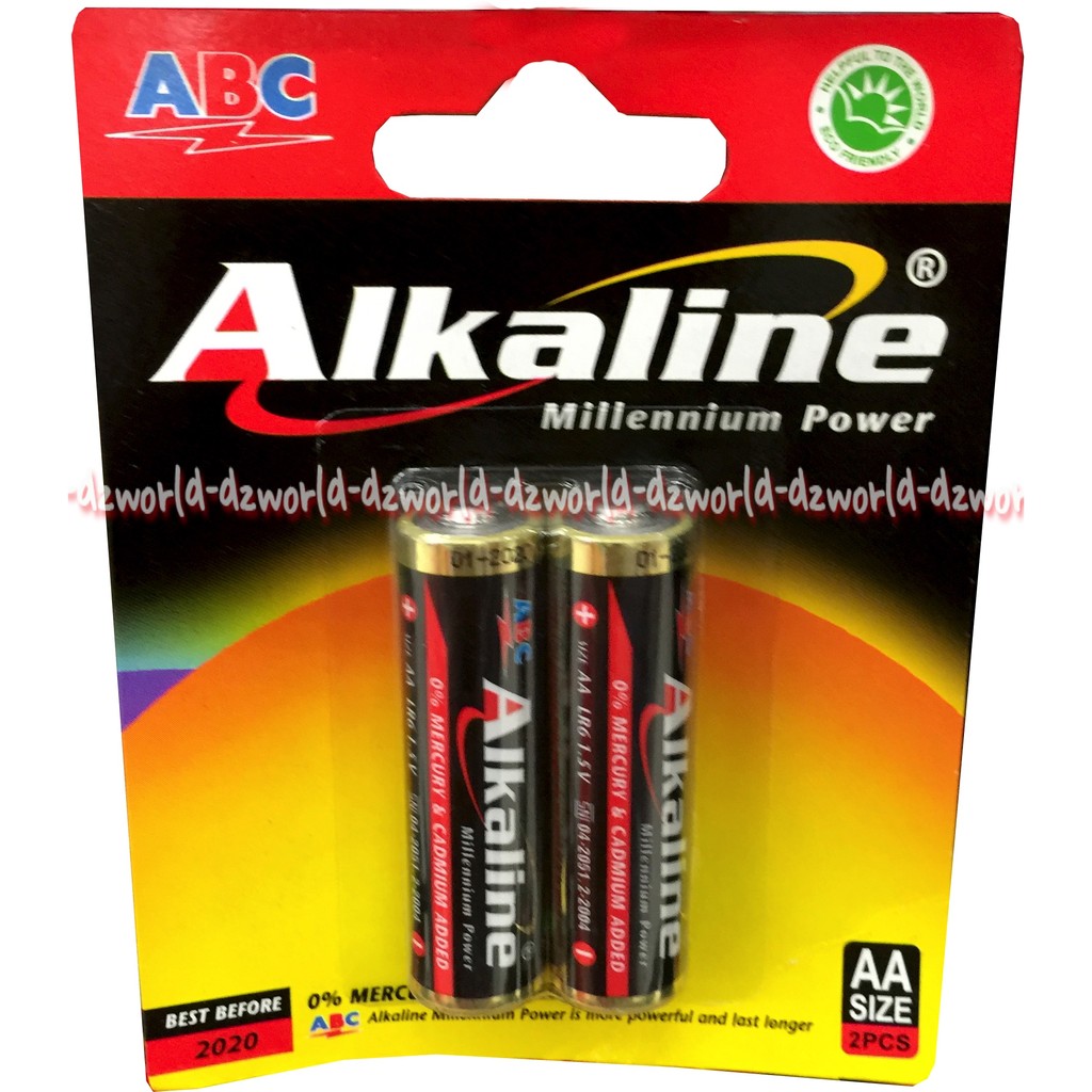 Baterai alkaline isi 2 AA A2 Batrai Jam