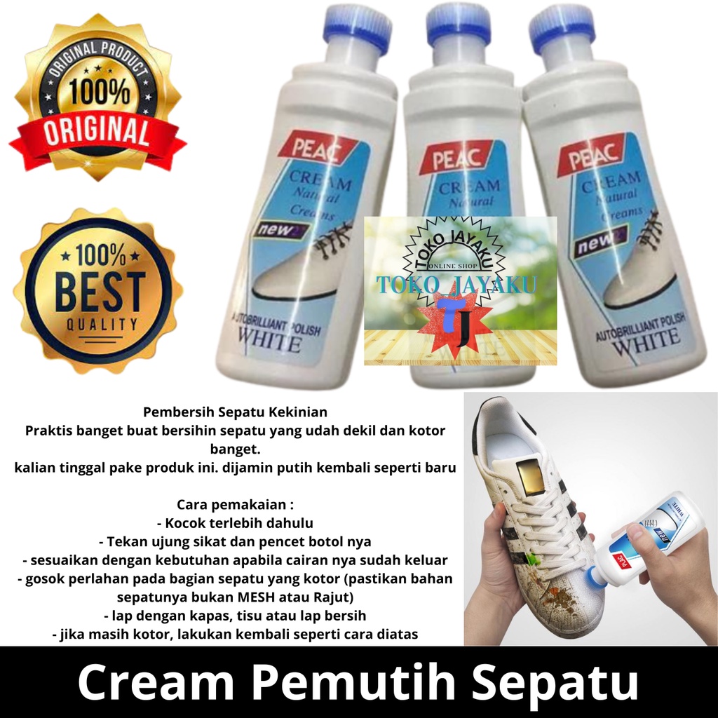 TJ Pemutih Pembersih Sepatu Sneakers Plac Pemutih Sepatu Semir Pemutih Ajaib Pembersih Sepatu Putih 