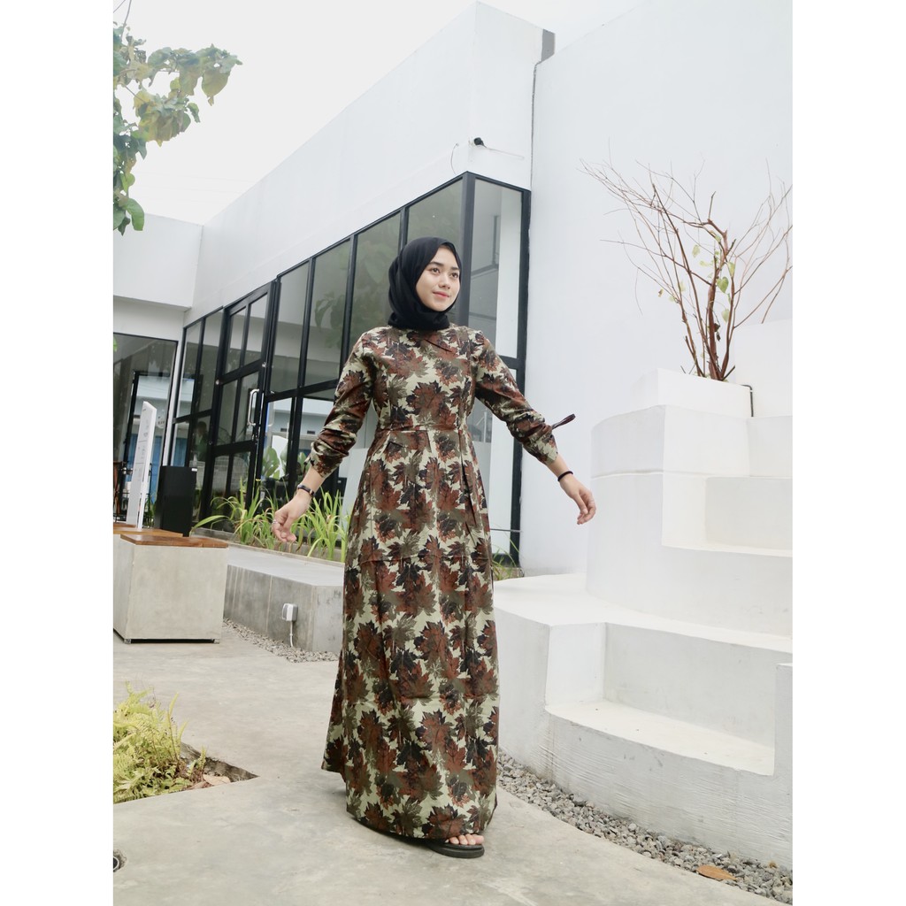 Gamis Army // Gamis Bahan Stretch // Gamis Grosir Tanah Abang