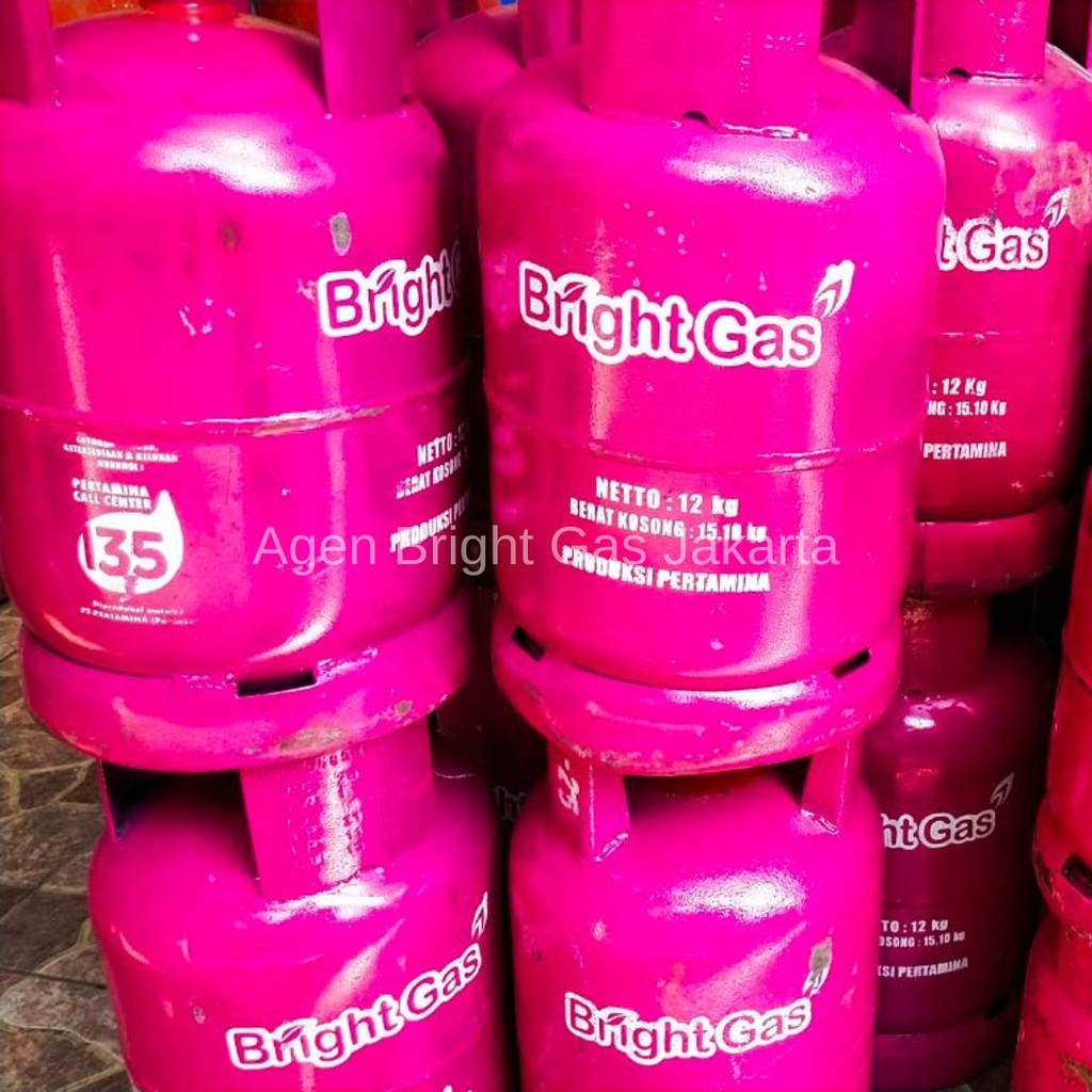 TABUNG BRIGHT GAS 12 KG PINK KOSONG
