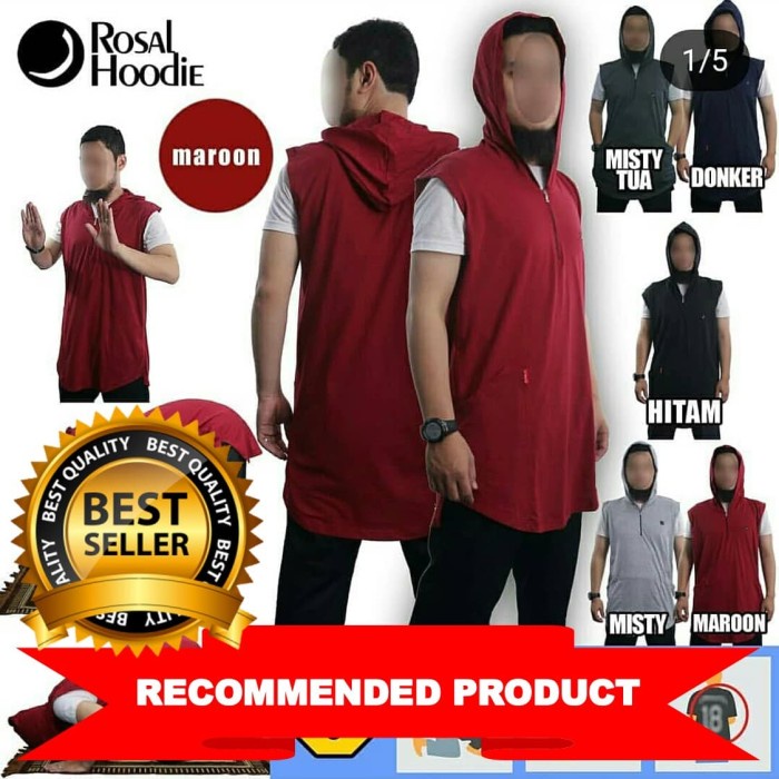 Sholat-Rompi- Grosir Murah Rompi Sholat (Rosal) Hoodie Baju Muslim Pria -Rompi-Sholat.