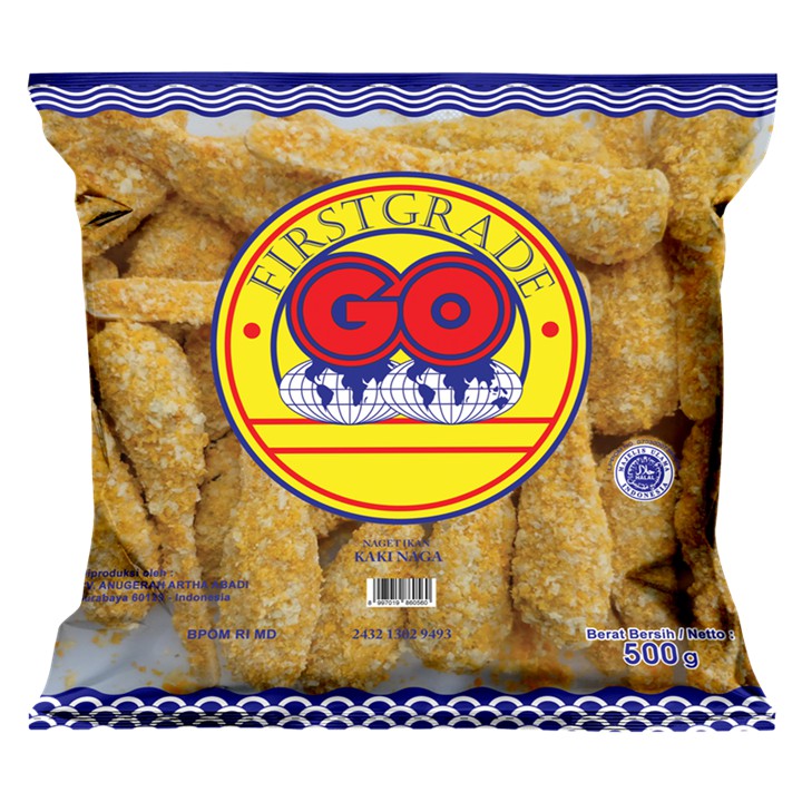 [FROZEN FOOD GO] NUGGET KAKI NAGA ISI 24=BESAR / 32=KECIL (500GR) NAGET BENTO FROZEN BPOM HALAL