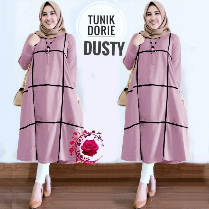 TUNIK DORIE FASHION WANITA / PAKAIAN WANITA TERBARU / DRESS TUNIK OVERSIZE