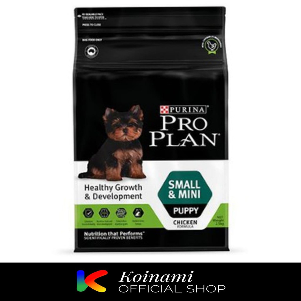 Proplan Small &amp; Mini Puppy Health Growth &amp; Development Chicken 2,5kg / Makanan Anak Anjing Kecil