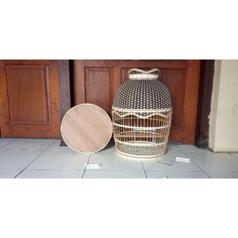 sangkar burung perkutut rotan tebok lepas