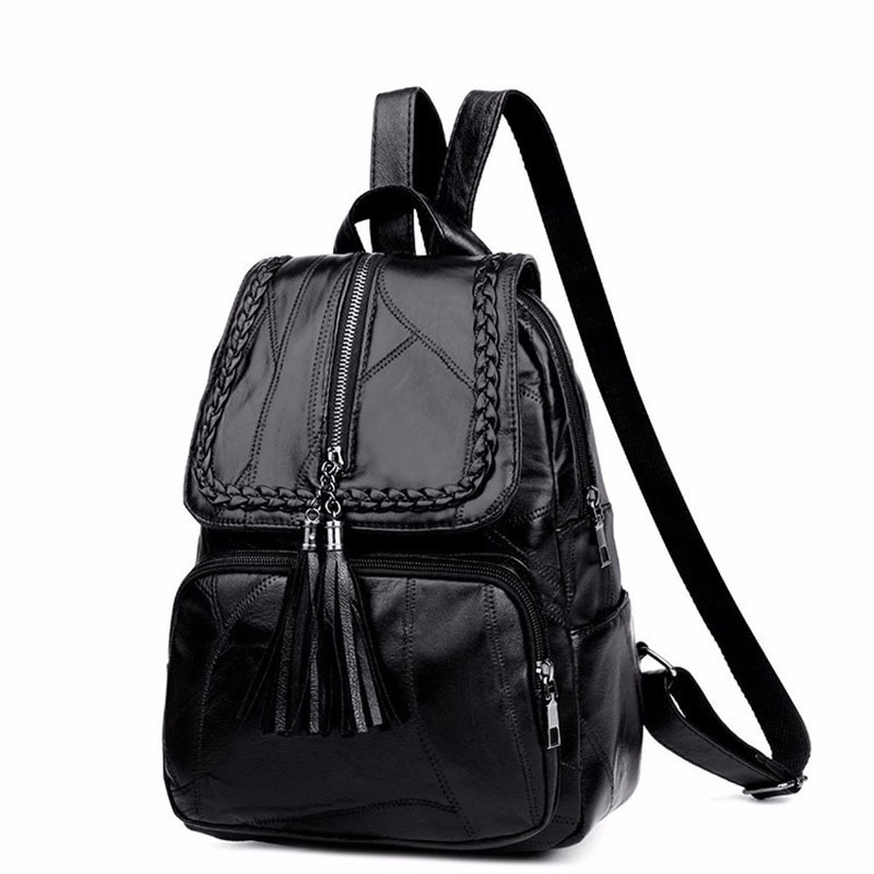 TAS RANSEL WANITA KOREA KULIT HITAM PREMIUM KAJESA TA550B5 BACKPACK IMPORT CEWEK GENDONG PUNGGUNG SEKOLAH KULIAH KERJA BATAM BRANDED KEKINIAN MURAH FASHION REMAJA