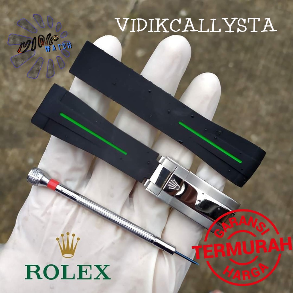 Tali Karet Jam Tangan Rolex 20mm Rolex Daytona Rolex gmt master 2 Rolex Oyster President Yacthmaster