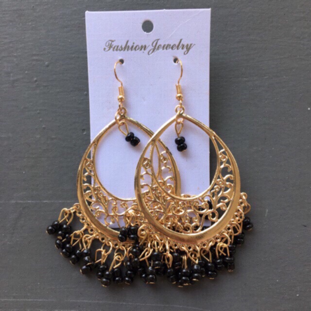 Anting Tassel Rumbai Korea Bohemian Boho Etnik Juntai Vintage Hijab Beads Jhumka Retro Bali Hijaber 