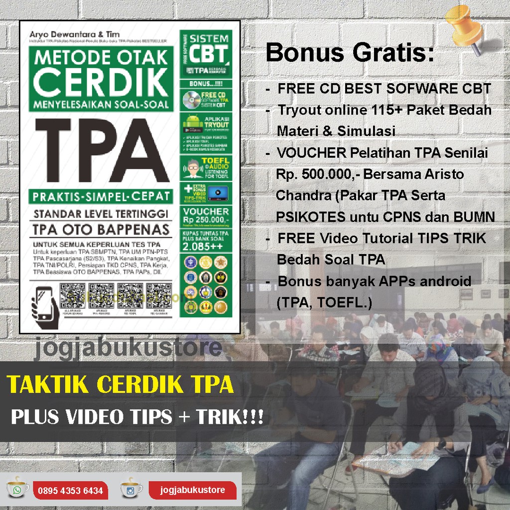 BUKU TPA OTO BAPPENAS 2021 - 2022 METODE OTAK CERDIK MENYELESAIKAN SOAL-SOAL TPA