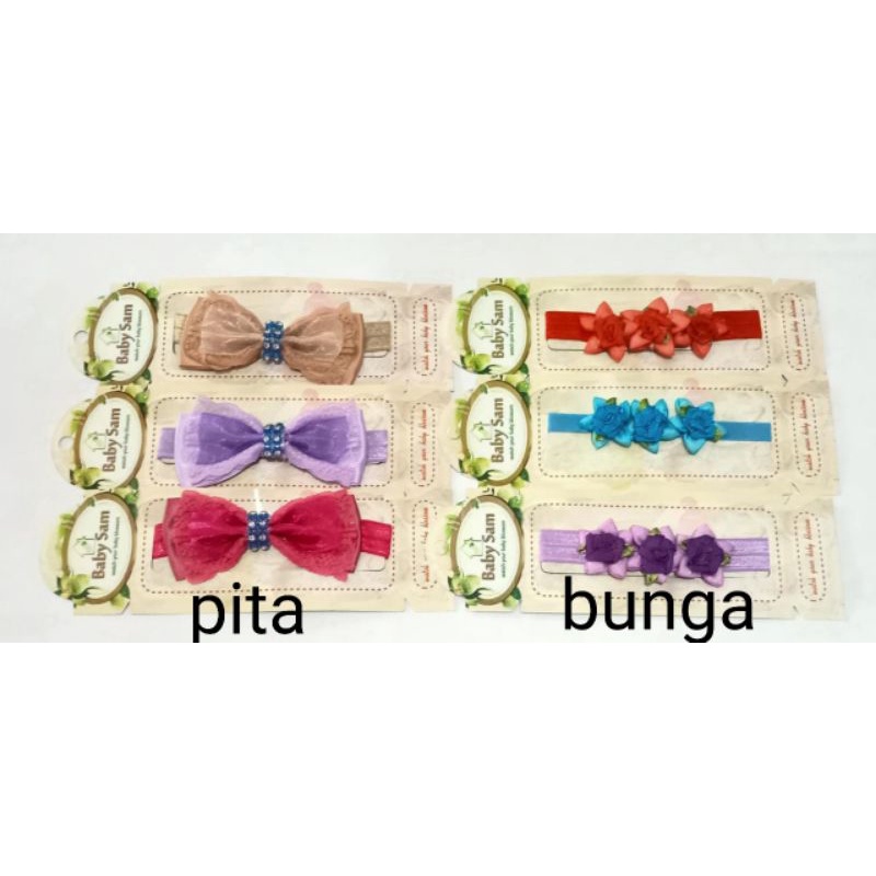 Bandana baby bunga/pita