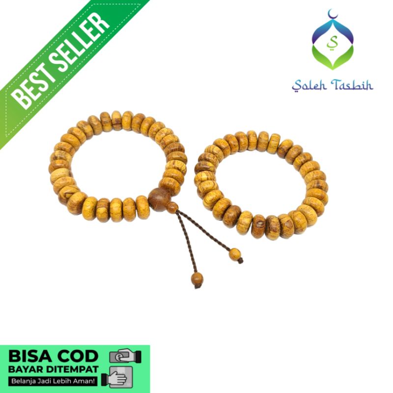 Gelang Gaharu Motif Pipih Size 7mmx12mm, Kayu Gaharu Original/COD