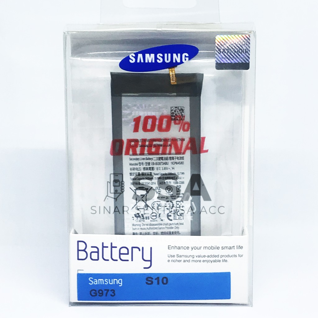 Baterai Original 100% Samsung Galaxy S10 G973 SM-G973F EB-BG Battery Batre Batrai HP ORI GARANSI