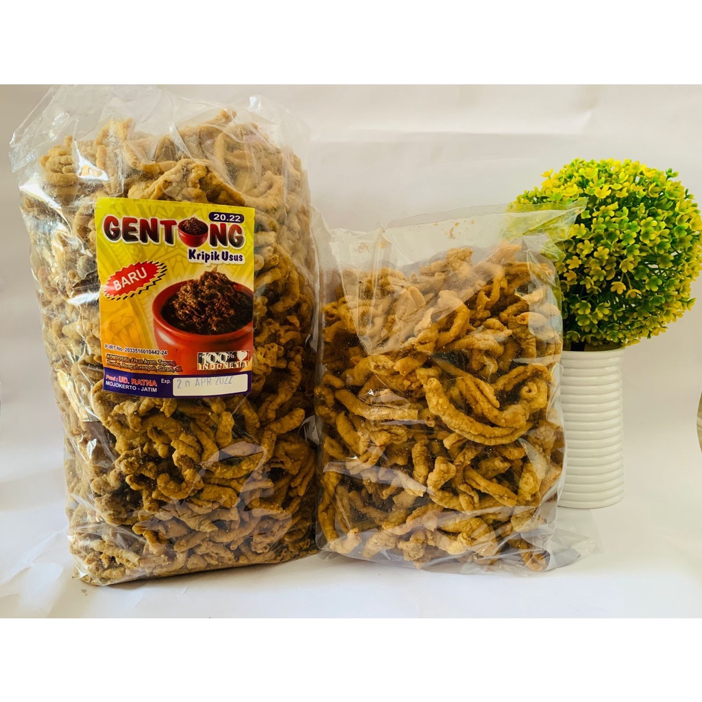 

KRIPIK USUS GENTONG 500 GRAM - Usus Crispy/Usus Krispi Ayam/Snack Kiloan/Snack Usus/Oleh-oleh/Snack Premium