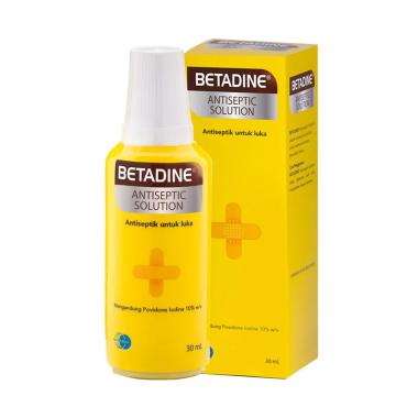 BETADINE SOLUTION 30 ML OBAT LUKA ANTISEPTIK PERLENGKAPAN P3K