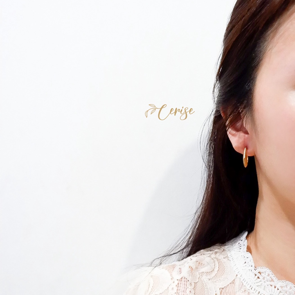 Ellyzia Earrings | anting tusuk bulat emas gold korea cantik aksesoris wanita trendy stylish