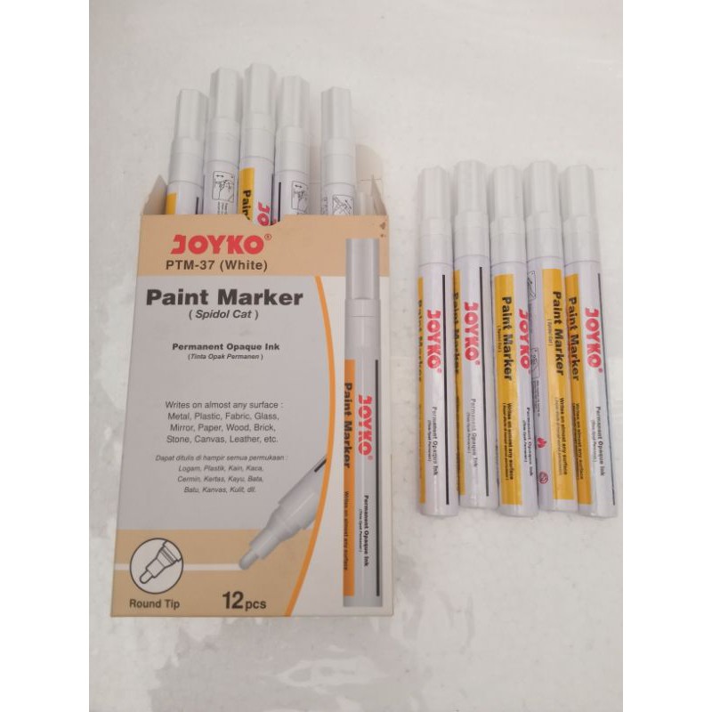 

spidol cat permanent JOYKO PAINT MARKER Putih