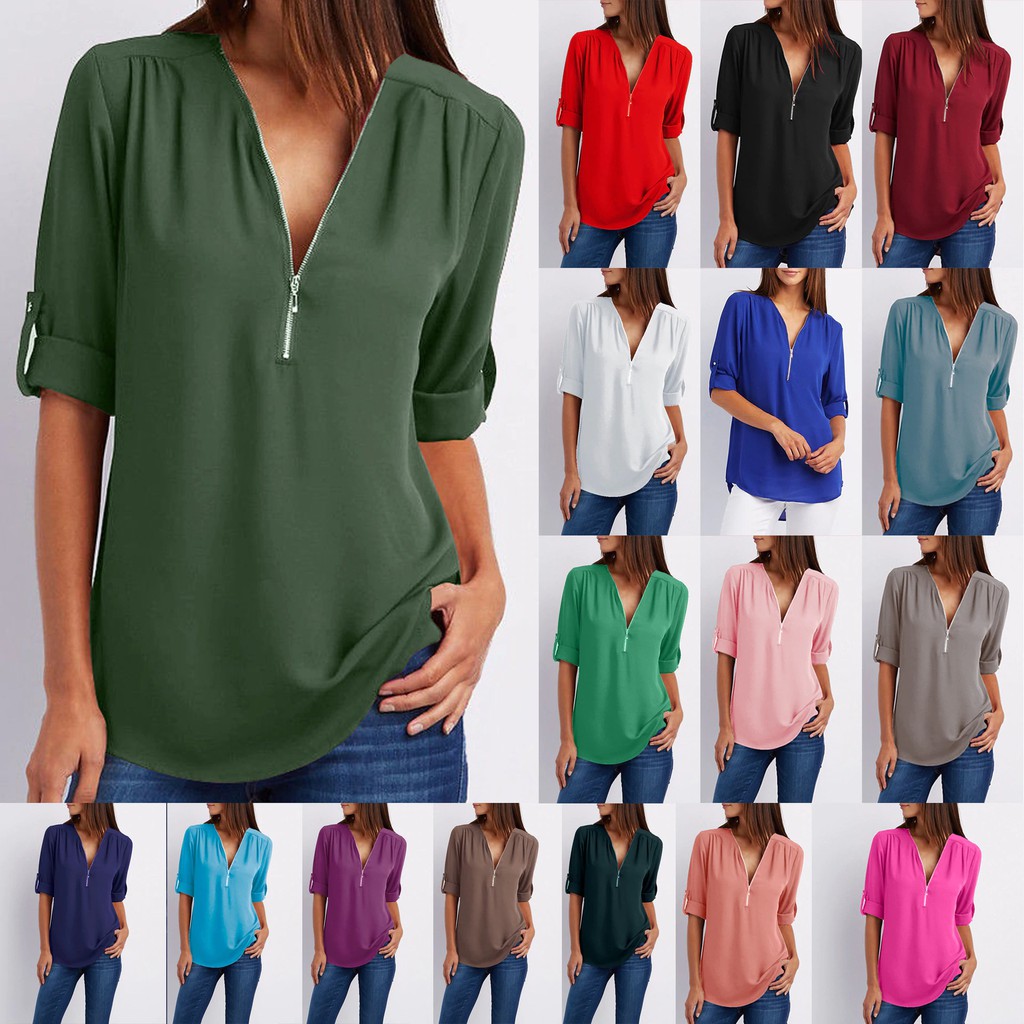 zip up polo shirt womens