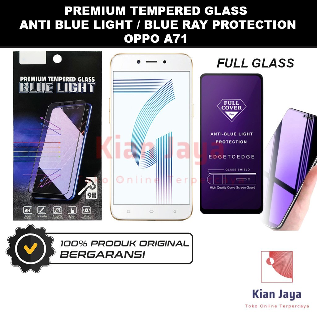 Tempered Glass Oppoo A71 Anti Blue Light Hp Temper Anti Gores