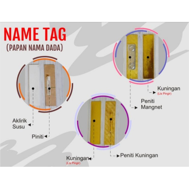 

Name Tag / Papan Nama Dada