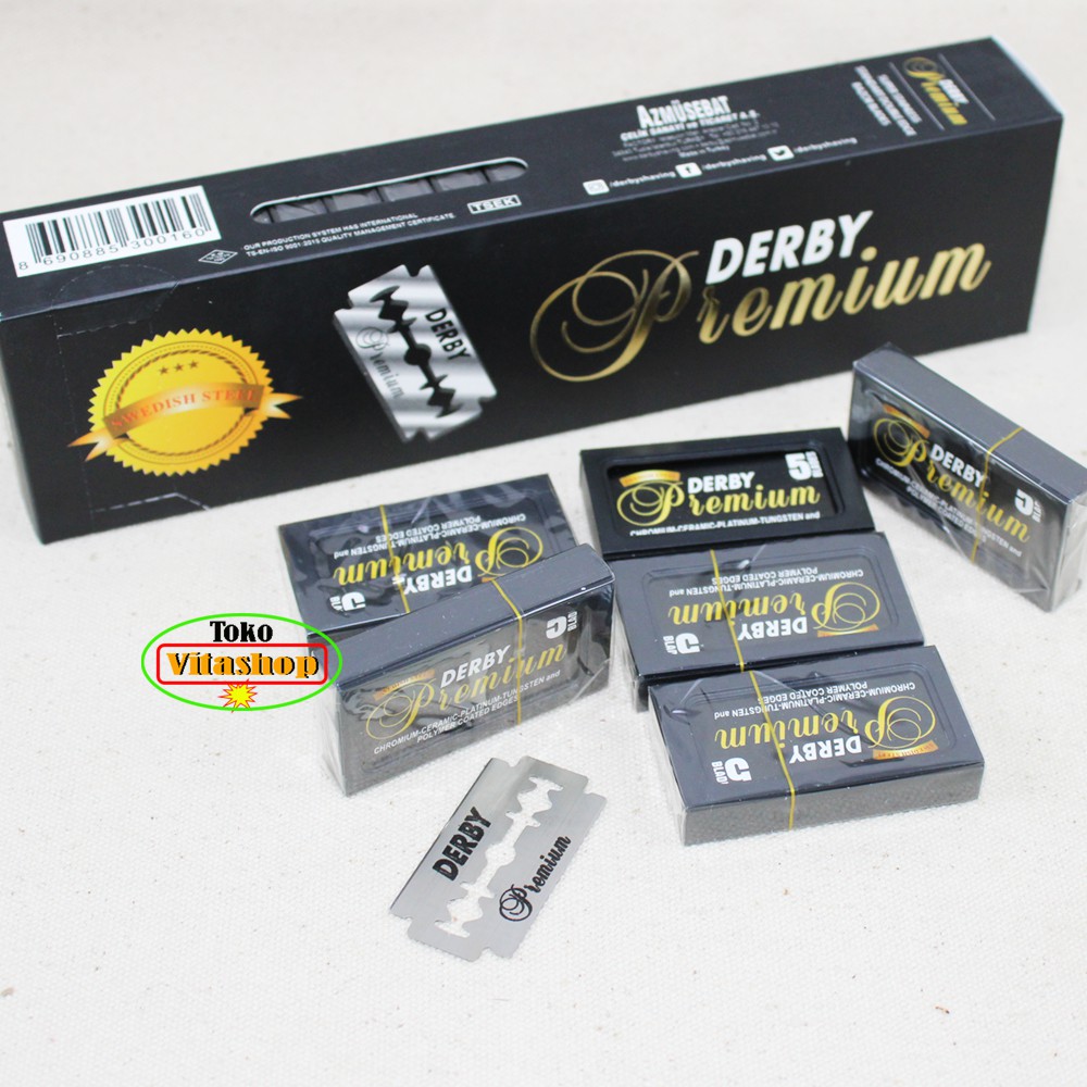 Original Silet Alat Cukur Derby Premium Alat Mencukur Rambut 1-PACK isi 5pc