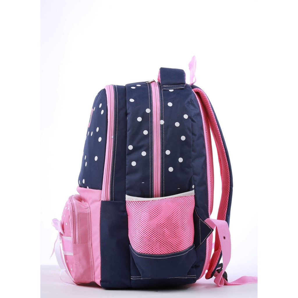 PREMIUM BAGS CUTE KIDS GSL-403 tas sekolah anak perempuan biru polka murah / ransel anak remaja cewek