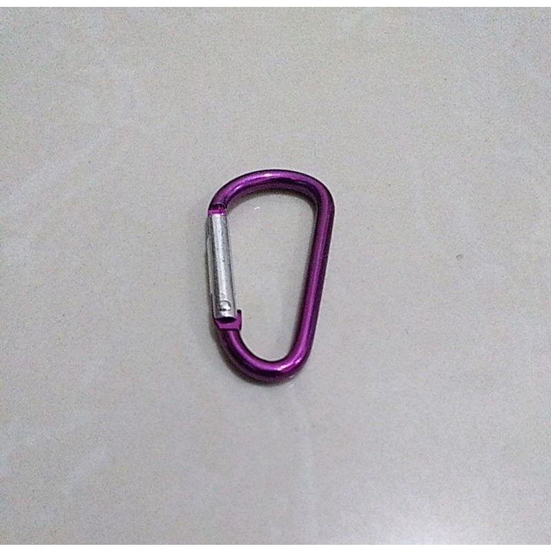 Carabiner Mini Gantungan Kunci Aluminium Alloy 5 D shape / gantungan kunci carabiner / carabinar murah