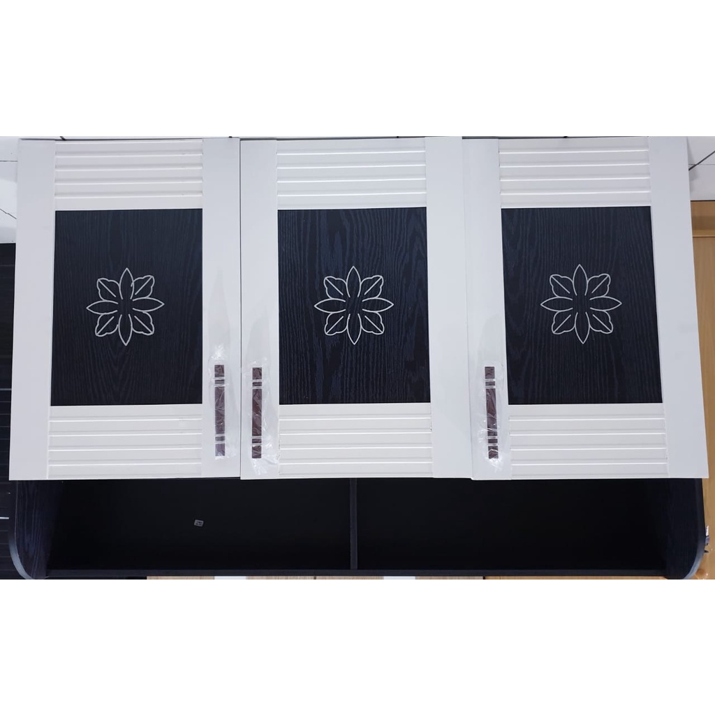 KITCHEN SET ATAS / LEMARI DAPUR GANTUNG HITAM PUTIH 2 PINTU / 3 PINTU