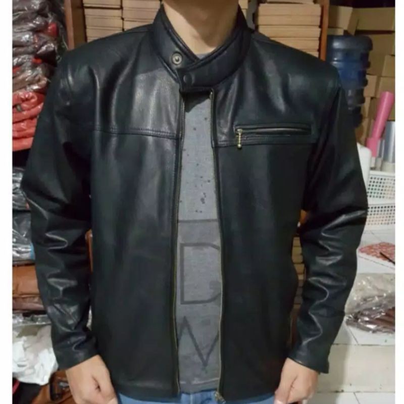 jaket bahan kulit